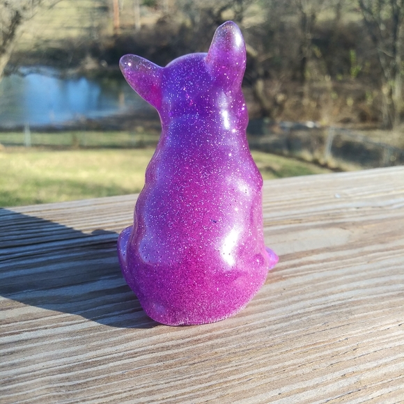 💜SOLD💜Frenchie Bulldog Epoxy Resin Art Purple - Picture 9 of 11